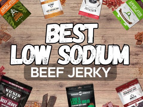 Best Low Sodium Beef Jerky Featured Image containing the top low sodium jerky options on the market