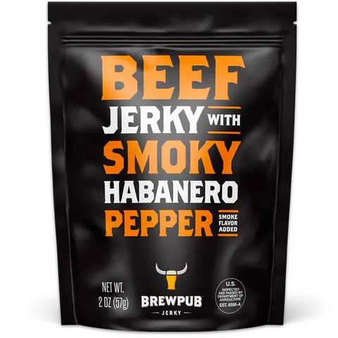 brewpub jerky smoky habanero flavored beef jerky