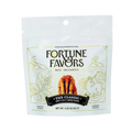 White bag of Fortune Favors sweet and salty candied pecans, The Classic flavor.