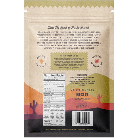 Mojave Jerky Co. Hatch Green Chile Beef Jerky