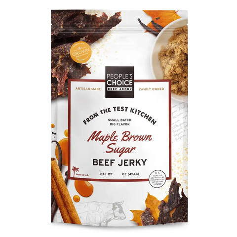 Peoples Choice maple brown sugar beef jerky from the test kitchen.