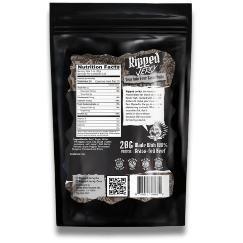 Ripped Jerky Gran-Daddy Peppa Peppered Beef Jerky Nutrition Facts