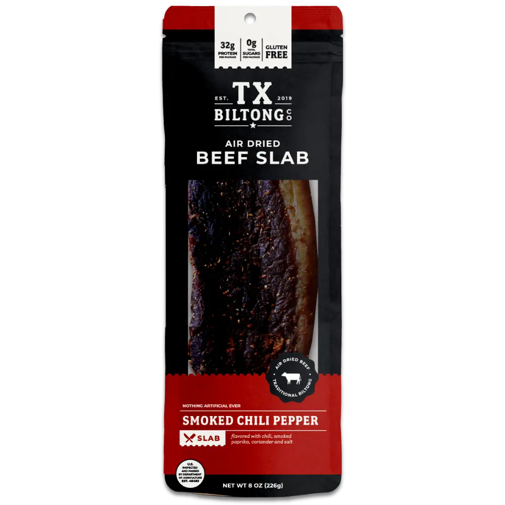 Beef Biltong Slab - Smoked Chili Pepper – TX Biltong