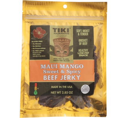 Tiki Hawaiian Maui Mango Beef Jerky, 2.85-oz