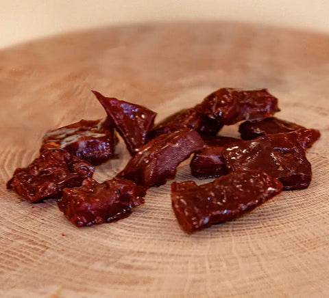 Jed's Jerky Timberjack Real Hickory Smoke Original Beef Jerky on Table