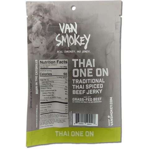 Van Smokey Thai One On Traditional Thai Spiced Beef Jerky Back
