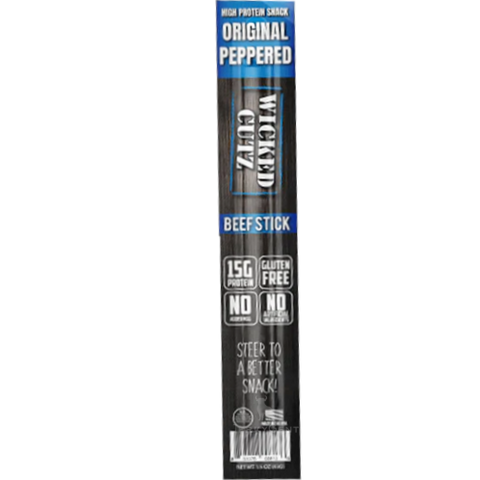 Wicked Cutz Original Peppered Beef Stick, 1.5-oz