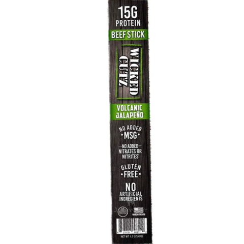 Wicked Cutz Volcanic Jalapeno Beef Stick, 1.5-oz