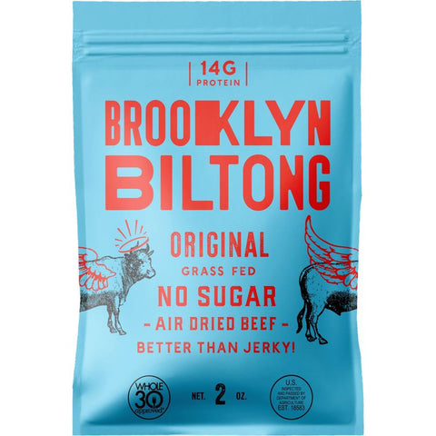 Brooklyn Biltong Original Grass Fed No Sugar Air Dried Beef Biltong