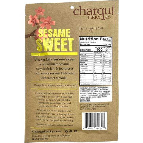 Charqui Jerky Co Sesame Sweet Back