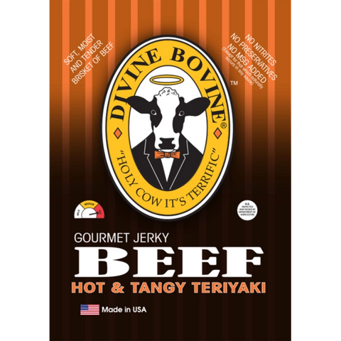 Divine Bovine Gourmet Beef Jerky Hot Teriyaki
