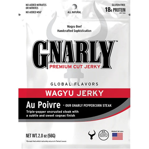 Gnarly Au Poivre Peppercorn Steak Wagyu Jerky