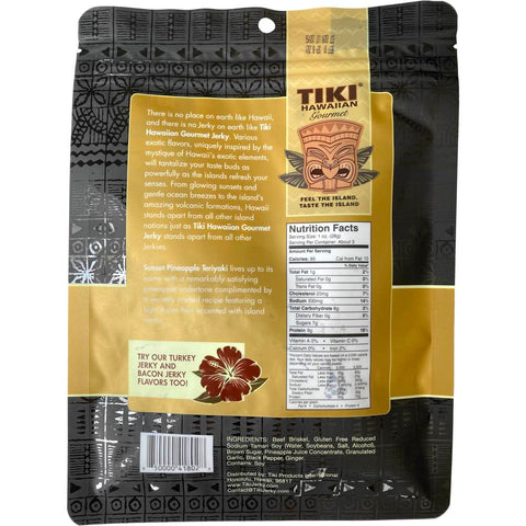 Tiki Hawaiian Teriyaki Beef Jerky Nutrition Facts