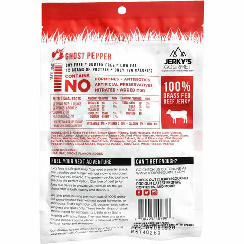 Jerkys Gourmet Ghost Pepper Spicy Beef Jerky Nutrition Facts