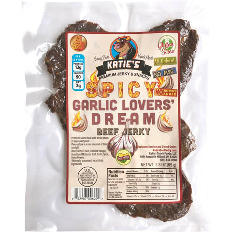 Katies Beef Jerky - Spicy Garlic Lovers Dream Craft Jerky