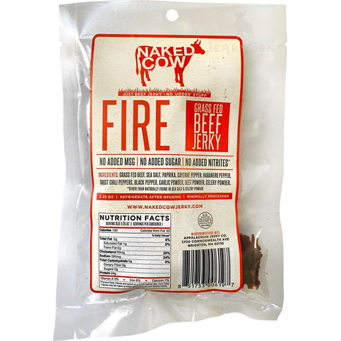 Naked cow fire hot and spicy beef jerky