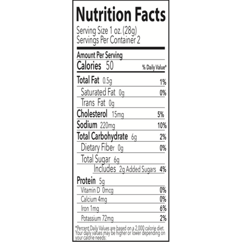 Paul's Jerky Honey BBQ Beef Jerky Nutrition Facts