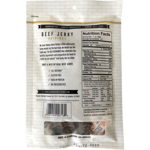 People's Choice Old Fashioned Original Beef Jerky, 2.5-oz - JerkyGent