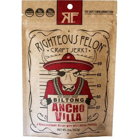 Righteous Felon Ancho Villa Beef Biltong