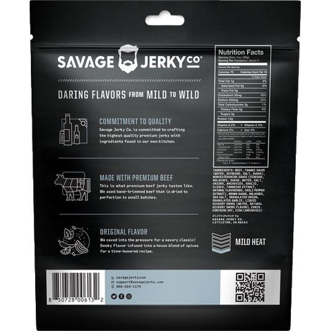 Savage Jerky Co Original Back