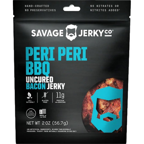 Savage Jerky Co Peri Peri BBQ Bacon Jerky