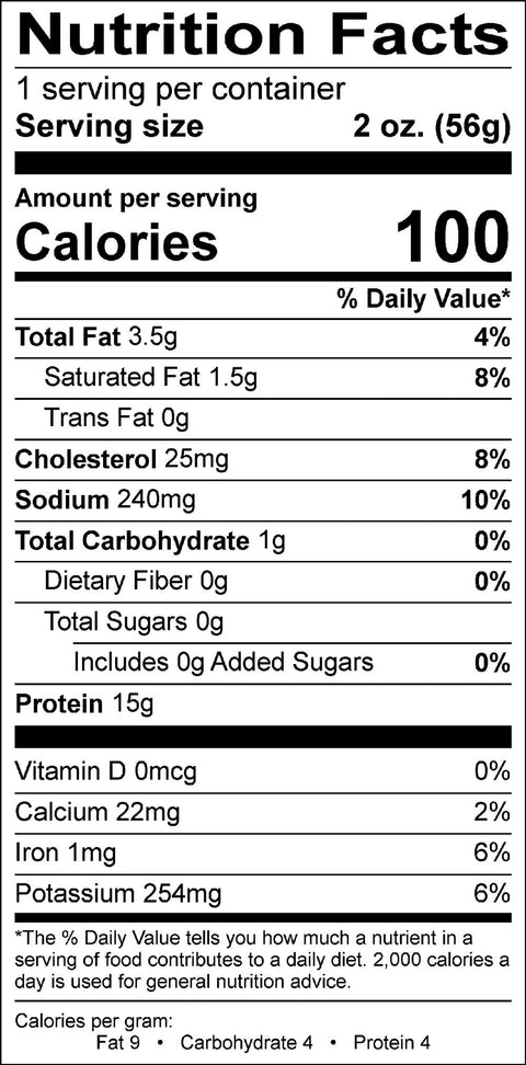 Side Project Jerky Pho Beef Jerky Nutrition Facts