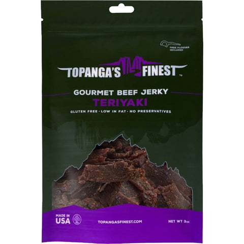 Topanga's Finest Gourmet Beef Jerky Teriyaki Flavor Front
