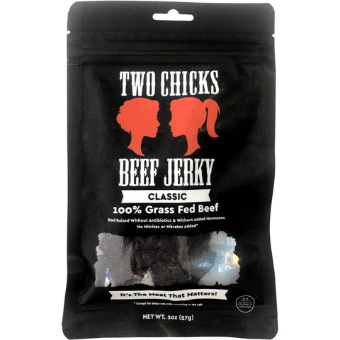 Two Chicks Beef Jerky Classic Flavor Front