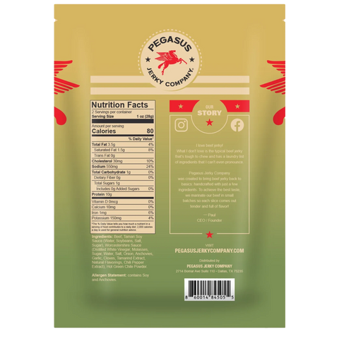 Pegasus Jerky Cowboy Hatch back of package