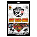 Spicy Honey Garlic flavor beef jerky from Avalon Meat Candy with Aloha branding and Hawaiian-style design.