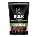 Front view of BULK Original Soft & Tender Brisket Beef Jerky packaging, showing product name