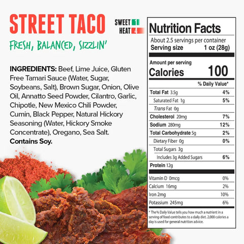 Baja Street Taco Jerky Nutrition Facts