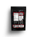 Rippecd Chipz dry beef jerky chips blazing burnout back of package