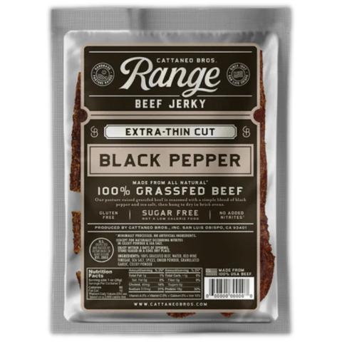 ‍Cattaneo Bros. Range Beef Jerky Black Pepper, 1-oz (100% off)