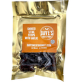 Front of Dave’s Meat & Nuts Smoked Steak Strips with Garlic in a gold resealable pouch