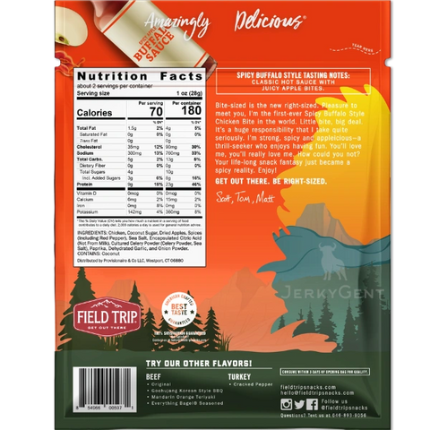 Field Trip Spicy Apple Buffalo Chicken Bites Back Of Package Nutrition Facts