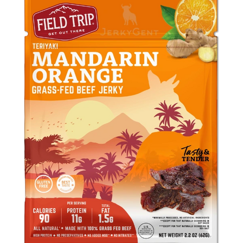 Field Trip Mandarin Orange Teriyaki Flavored Beef Jerky Front