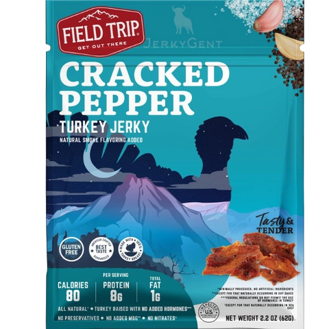 Field Trip All Natural Cracked Pepper Turkey Jerky Front