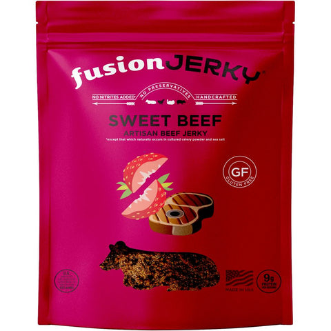Fusion Jerky Sweet Beef Strawberry Jam Beef Jerky, 2.5-oz