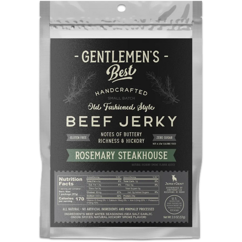 JerkyGent Gentlemens Best Rosemary Steakhouse Beef Jerky
