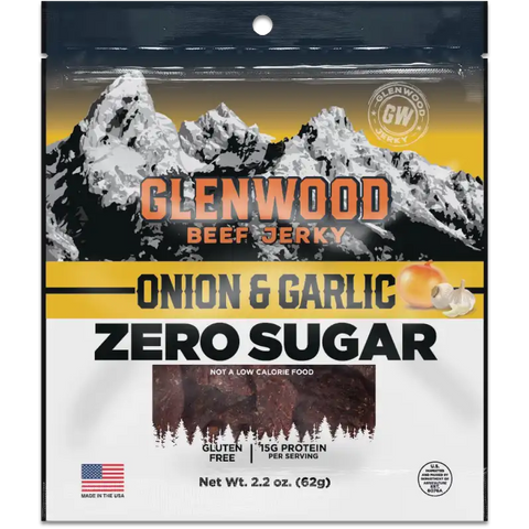 Glenwood Zero Sugar Beef Jerky Onion and Garlic
