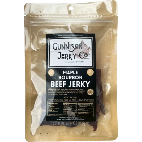 Gunnison Jerky Co Maple Bourbon Beef Jerky