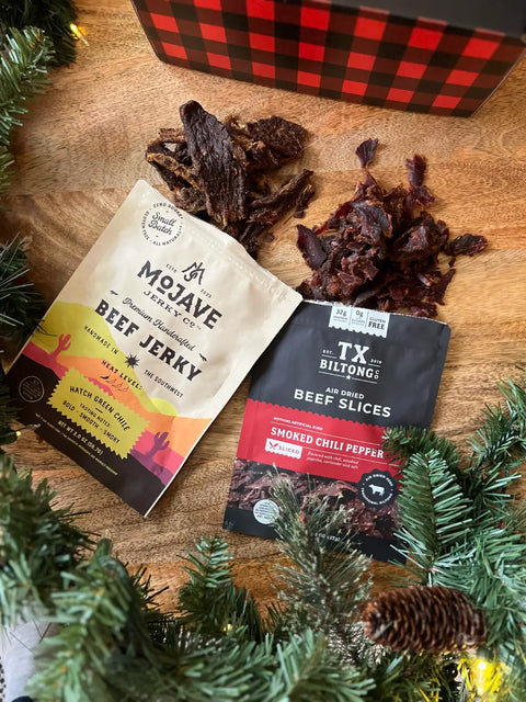 Christmas Chile Jerky's: Red chile and green chile