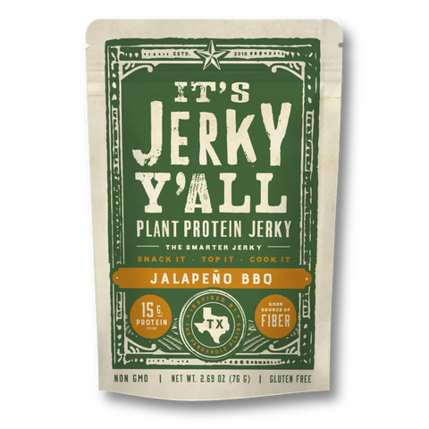 its jerky yall jalapeno bbq package - vegan jerky