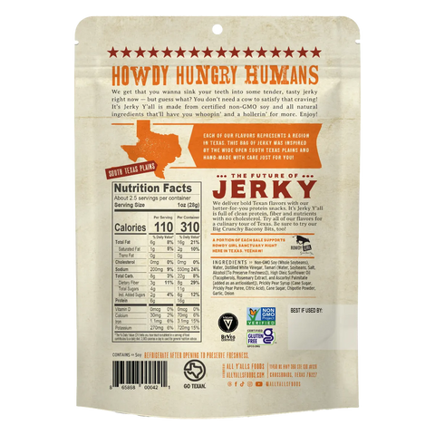 vegan jerky - prickly pear chipotle back of package