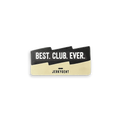 Black and tan JerkyGent sticker with the phrase “Best. Club. Ever.”