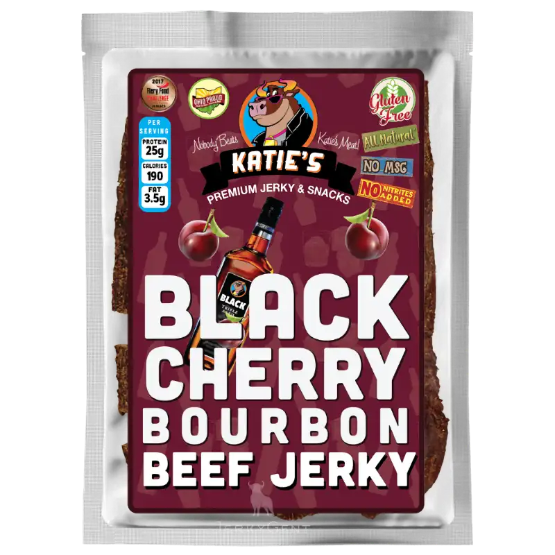 Katie's Black Cherry Bourbon Premium Beef Jerky | JerkyGent