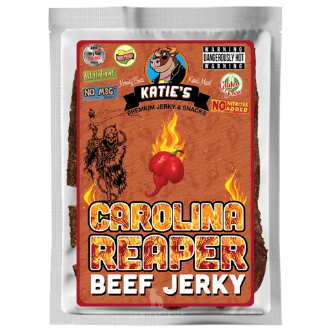 Carolina Reaper Pepper Beef Jerky by Kaite's Premium Beef Jerky