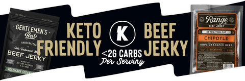Keto beef jerky collection featuring zero-sugar, low-carb craft jerky brands.