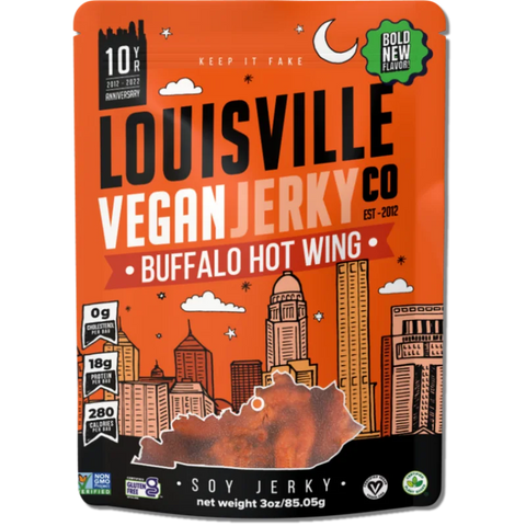 Louisvilled Vegan Jerky Co. - Buffalo Hot Wing Vegan Jerky